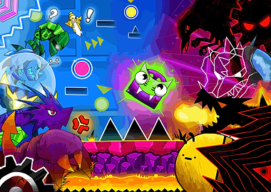 Geometry Dash Characters and Obstacles
