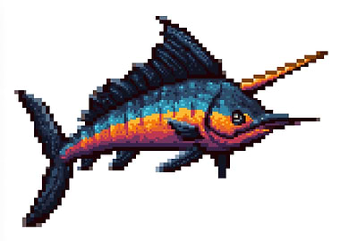 Pixel Art Marlin
