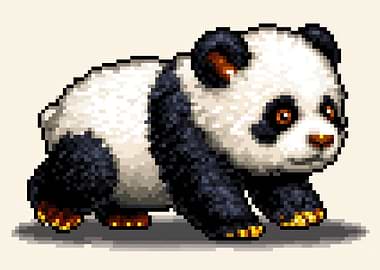 Pixel Art Baby Panda