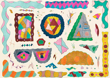 Abstract Colorful Shapes and Patterns