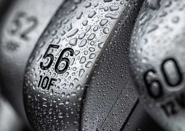 Golf Wedges with Water Droplets