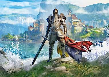 Knight with Sword and Castle