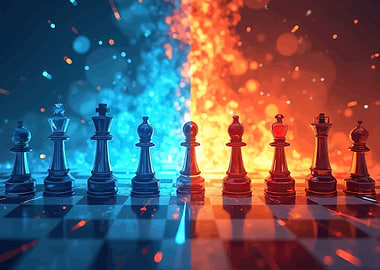 Chess Battle of Fire and Ice