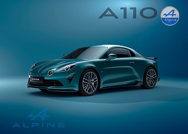 Alpine A110 GTS Sports Car in Peacock Blue