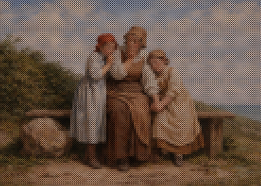 Bäuerin und Bauernmädchen