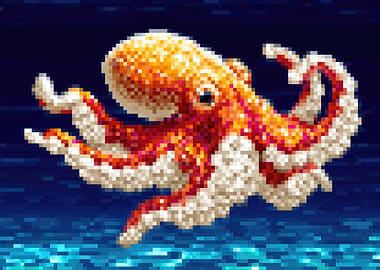 Pixel Art Octopus