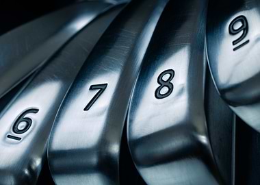 Close-up of Golf Club Irons