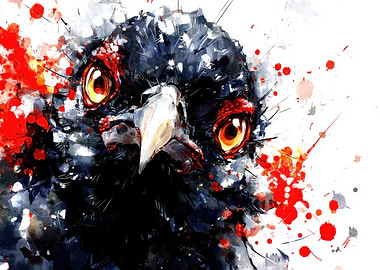 Aggressive Bird Portrait