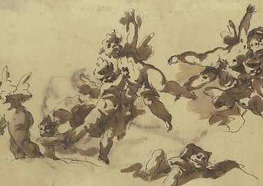 Cherubs in flight