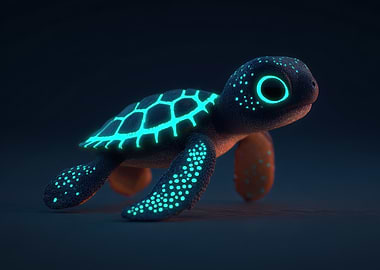 Glowing Baby Sea Turtle