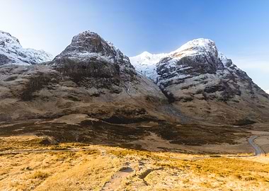 The Three Sisters mountain range Glencoe Scotland