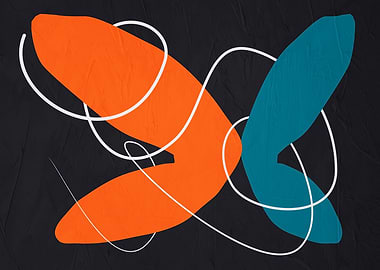 Abstract Shapes with White Lines