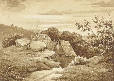 Rustic Village Scene