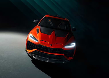 Orange Lamborghini Urus SUV