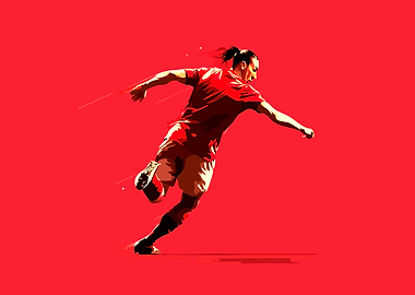 Soccer Player in Action