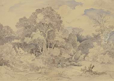 Pastoral Landscape with Figures and Animals