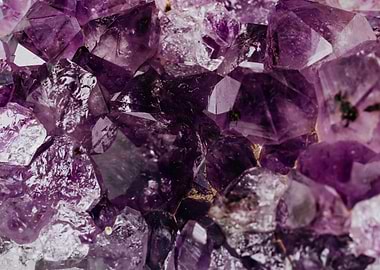 Close-up of Amethyst Crystals