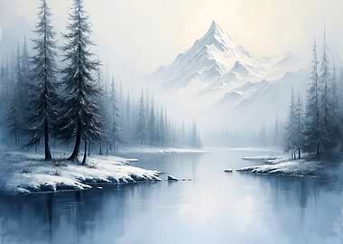Winter Mountain Lake