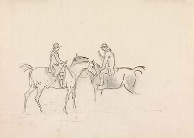 Two Equestrians in Conversation