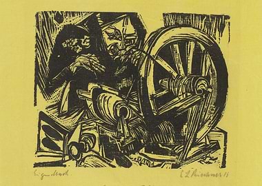 Grim Reaper at Spinning Wheel