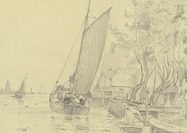 Sailboats by the Dock