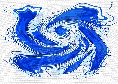 Abstract Blue Swirl 241DS