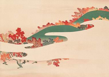 Autumn Landscape with Winding River