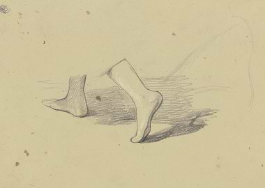 Pencil Sketch of Two Feet
