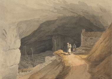 Figures by a Cave Entrance