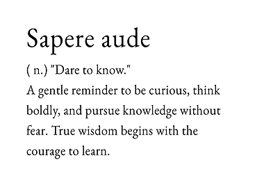 Sapere aude definition