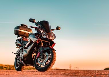 Honda VFR800 at Sunset