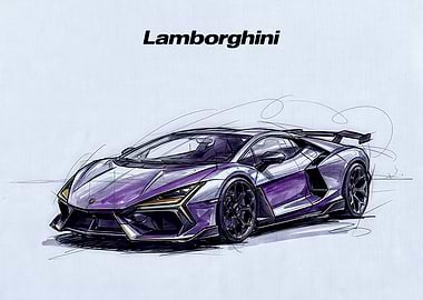 Lamborghini Concept Car Sketch