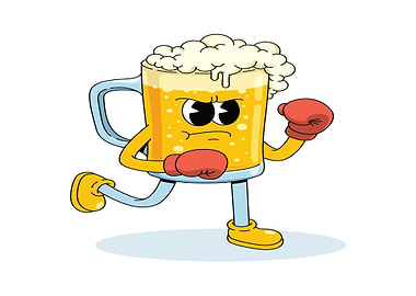 Boxing Beer Mug Character