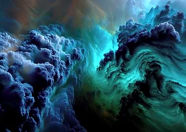 Abstract Swirling Nebula Tempest