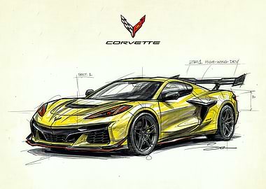 Corvette ZR1 High-Wing Dev Sketch