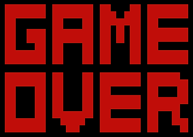 Retro Game Over Text