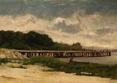 Pier and Landscape Painting
