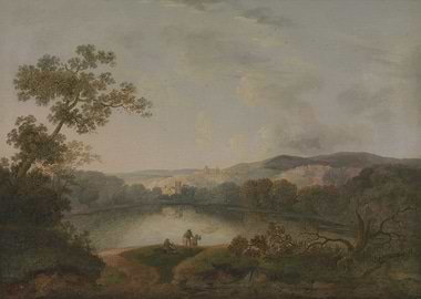 Pastoral Landscape with Figures and Castle