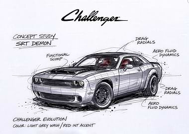 Dodge Challenger SRT Demon Concept Study