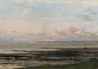 Seascape at Dusk with Figure