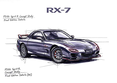 Mazda RX-7 FD3S Spirit R Concept Art