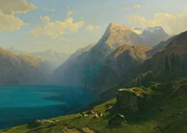 Majestic Mountain Lake Landscape