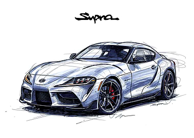Toyota Supra Sketch