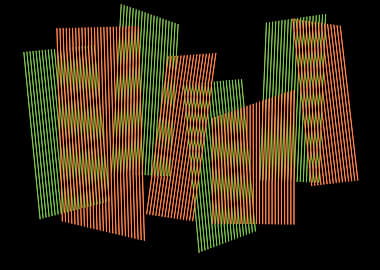 Abstract Geometric Pattern with Stripes, carlos cruz diez art