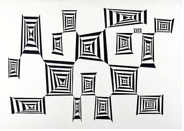 Op Art Geometric Pattern, carlos cruz diez art