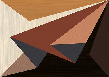 Geometric Wood Grain Abstract Art