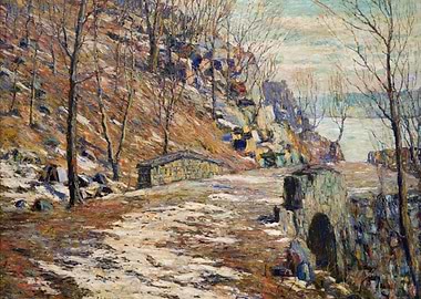 Winter Landscape with Stone Structures