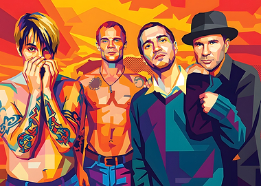 Red Hot Chili Peppers Pop Art