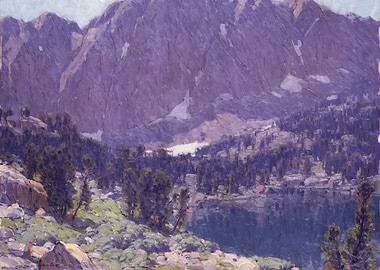 Mountain Lake Landscape Painting