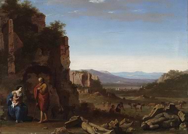Biblical Landscape with Holy Family